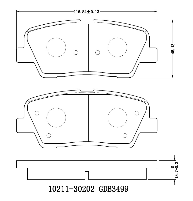 Arka Fren Balatası Santa-Fe 2006- / Sorento 2.5 Crdi 2007-2009 / Kyron 2.0 2008- / Rexton 2.7 2006- 