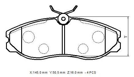 Ön Fren Balatası Vanette Ld23 1996- / Terrano 1993- / Maverick 1993-