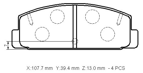 Arka Fren Balatası 626 1998- / 323 1998-
