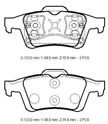 Arka Fren Balatası Primera 2002- / Mazda-3 2003-