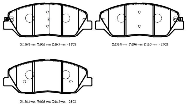 Ön Fren Balatası Santa-Fe 2006- / Santa-Fe 2012- / Sorento 2010-2014 / Ssangyong Korando 2.0 2010-