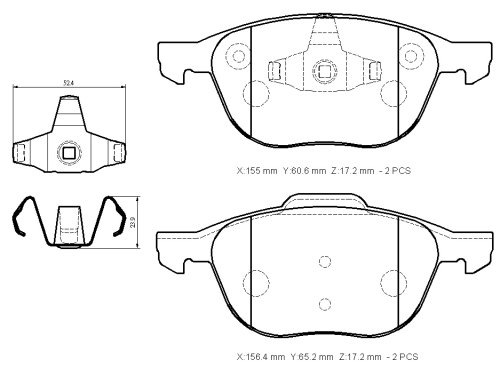 Ön Fren Balatası Mazda 3 1.4 - 1.6 - 2.0 2002-
