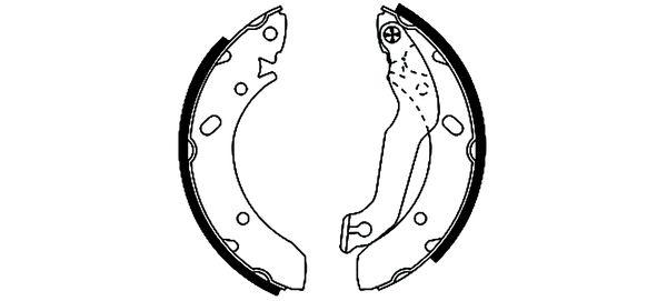 Arka Fren Balatası (Pabuç) Elantra 1992-1995/Accent Admire 2003-