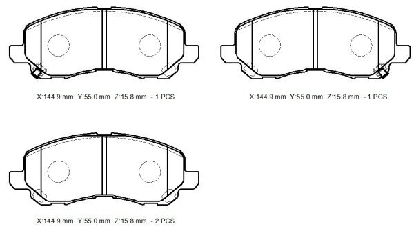 Ön Fren Balatası Lancer 1.3 / 1.6 2003-