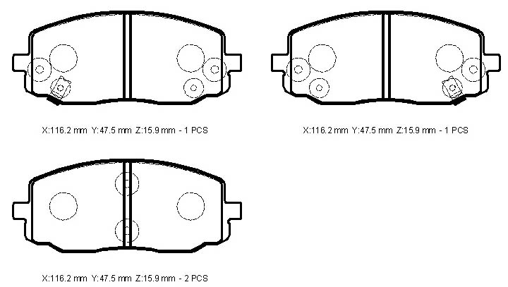 Ön Fren Balatası İ20 1.2 2008-2014 / İ10 2008- / Picanto 2004-