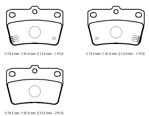 Fren Balata Takimi Arka Şi̇mli̇ Rav4 2000-2005 Chery Tiggo 2008-2012